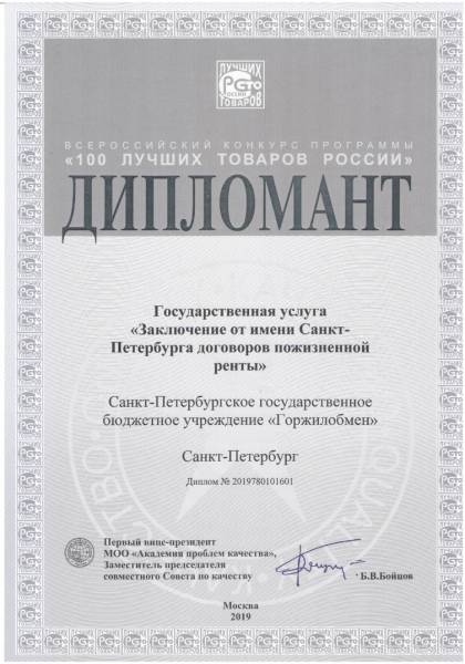 Всероссийский конкурс программы «100 лучших товаров России», Диплом финалиста