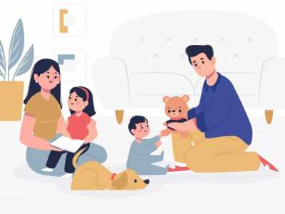 Родители играют с детьми